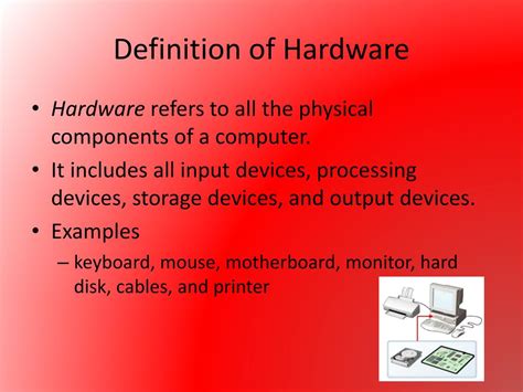 definition to hardware.